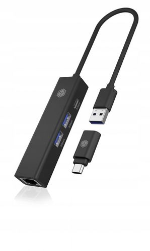 Hub USB ICY BOX Hub 4w1 USB-C, USB-A, LAN na Arena.pl