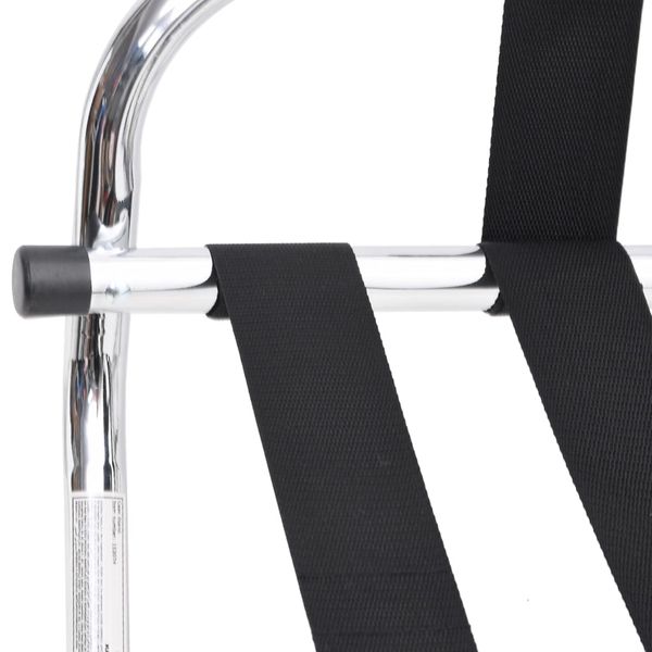 Stojak bagażowy z oparciem, srebrny, 56x39x52 cm zdjęcie 7