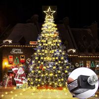 CHOINKA ZEWNĘTRZNA METALOWA 317 LED LAMPKI 320 cm