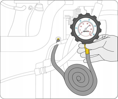 YATO YT-73030 TESTER CIŚNIENIA OLEJU MIERNIK 12 EL YATO 0-500 psi 0-35 BAR na Arena.pl