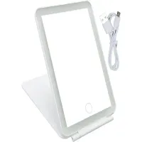 Lusterko kosmetyczne podświetlane led do makijażu składane podróżne