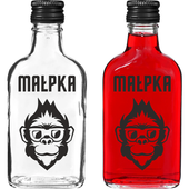 butelka piersiówka 200 ml z zakrętką nadruk „małpka” 631766
