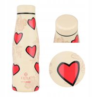 BUTELKA TERMICZNA 500 ml w serca termos na kawę herbatę ze stali szczelny