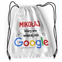 Plecak Dla Mikołaja Sportowy Szkolny Worek Torba Z Nadrukiem Ze Zdjęciem
