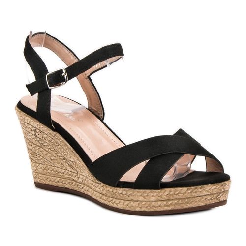 Czarne Sandałki Na Koturnie r.37 na Arena.pl