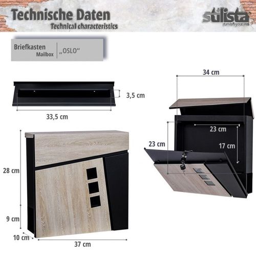 STILISTA Skrzynka pocztowa Oslo, 370 x 370 x 100 mm na Arena.pl