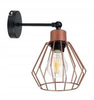 Lampa kinkiet E27 ścienny stały loft drut brylant