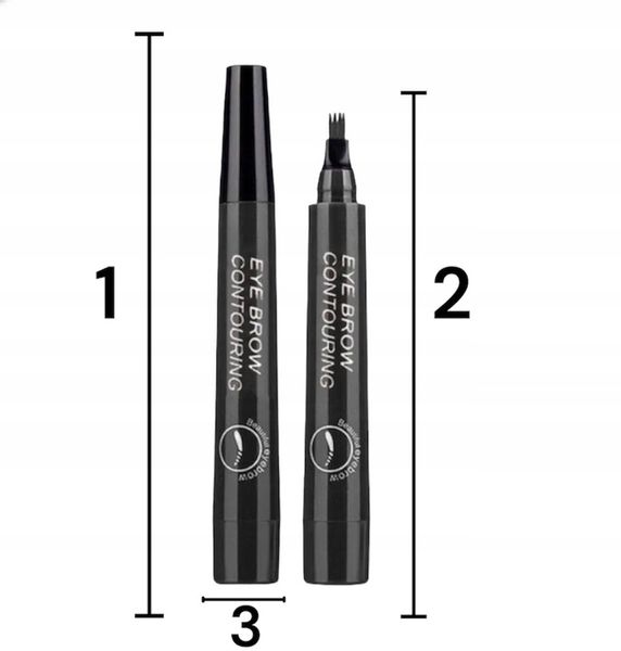 KREDKA DO BRWI MARKER EYEBROW CZARNY WODOODPORNY zdjęcie 7