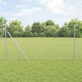 Słupek ogrodzeniowy. Srebrny 25 x 1,2 m (siatka 50 mm) Stal