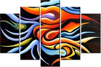 100CM 150CM OBRAZ 5 ELEM KOBIETA TAŃCU ŚCIENNY