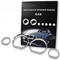 CHROMOWANE RAMKI NA LICZNIK BMW E46 1998-2006 NA ZEGARY
