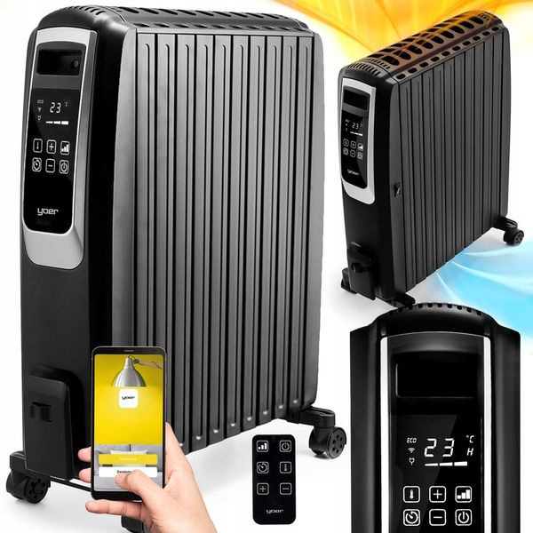 Grzejnik olejowy Yoer 2500W 10 żeberek +Timer +3 moce +Tryb zdjęcie 1