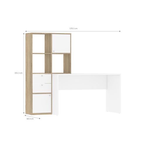 Function Plus biurko z extra regałem na Arena.pl