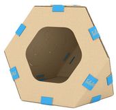 Domek modułowy dla kota z trójwarstwowej tektury Collar Telepet 44x44x37cm