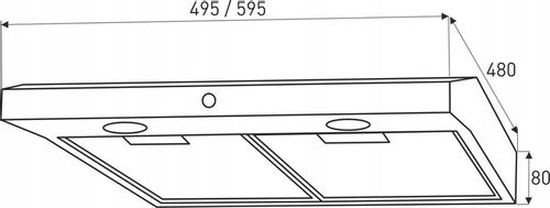 Okap kuchenny biały 50 podszafkowy wolnostojący oświetlenie led na Arena.pl