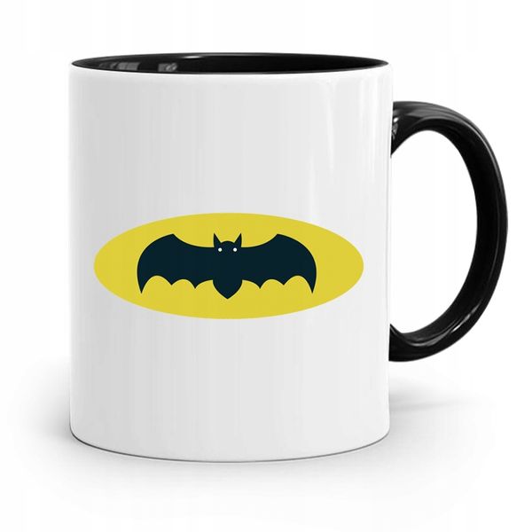 Kubek Czarny Dzień Dziecka Dla Córki Syna Batman Z Nadrukiem Ze Zdjęciem zdjęcie 1