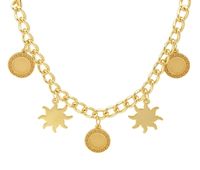 naszyjnik słońce i monetki złote (c21/wio/03au)