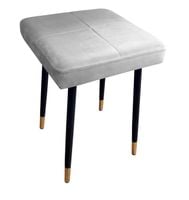 Taboret MAX MG39 jasny szary podstawa czarna/złota