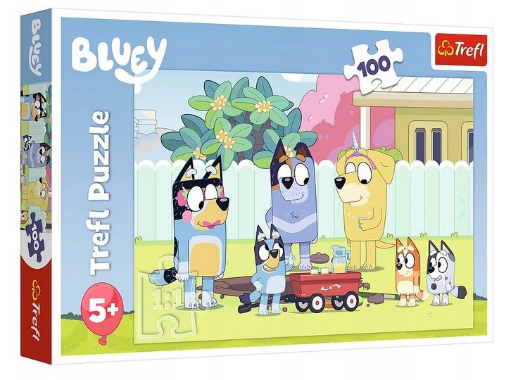 PUZZLE 100 WESOŁY ŚWIAT BLUEY 16471 zdjęcie 1