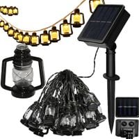 Lampki solarne ogrodowe LED girlanda lampiony na balkon taras dekoracyjne