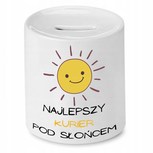 Skarbonka Dla Kuriera Najlepszy Kurier Pod Słońcem Z Nadrukiem Ze Zdjęciem na Arena.pl