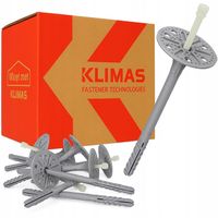 Kołki do styropianu Klimas LTX 10x140 200szt łącznik izolacji termicznej