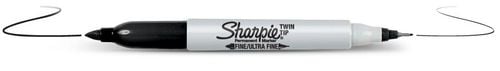 MARKER SHARPIE TWIN TIP CZARNY (12) S0811100 na Arena.pl
