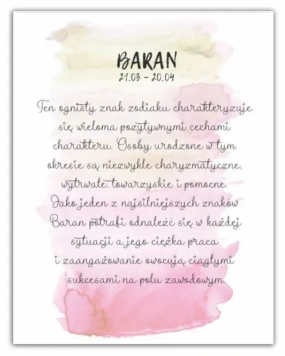 Bransoletka Znak Zodiaku BARAN Naturalne Kamienie Zodiak zdjęcie 4