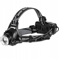 2 x Akumulatorowa latarka czołowa 10W zoom aluminium Rebel 300 lm zasięg 20