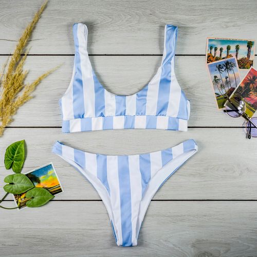 SEKSOWNY STRÓJ KĄPIELOWY BIKINI W PASY DWUCZĘŚĆIOWE HIT KOSTIUM KĄPIELOWY L na Arena.pl