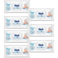 7x AQUA WIPES Nawilżane Chusteczki dla Dzieci Mokre 99% Pure Water 60 szt