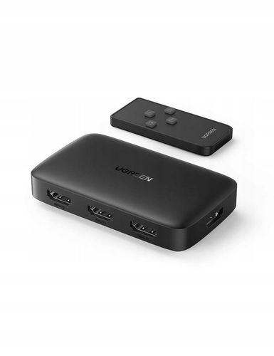 UGREEN Rozdzielacz Przełącznik Switch Adapter 3w1 3x HDMI 1.4 4K Z Pilotem na Arena.pl