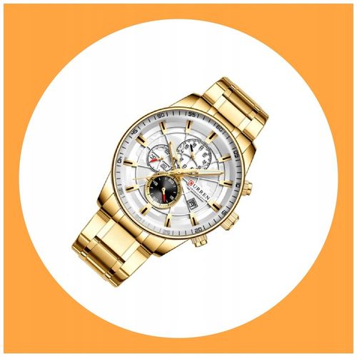 CURREN ELEGANCKI ZEGAREK MĘSKI DATOWNIK CHONOGRAF na Arena.pl