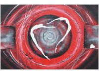 OBRAZ LOVERS DANCING TANIEC KOCHANKÓW ABSTRAKCJA CZERWIENI