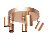 Regulowana lampa sufitowa Correct tuby loft na ścianę złote