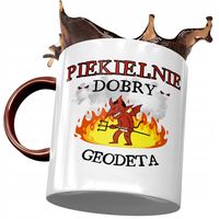 Kubek Bordowy Dla Geodety Piekielnie Dobry Z Nadrukiem Ze Zdjęciem