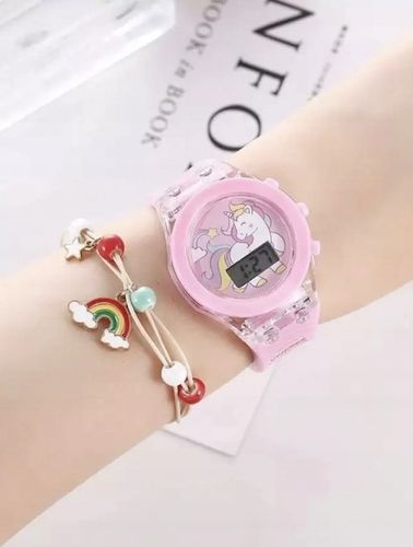 ZEGAREK ELEKTRONICZNY LED BRANSOLETKA DLA DZIEWCZYNKI JEDNOROŻEC na Arena.pl
