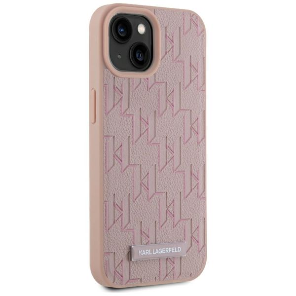 Etui Karl Lagerfeld do iPhone 15, Różowy, MagSafe zdjęcie 4