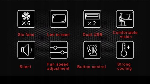 PODSTAWKA PODKŁADKA CHŁODZĄCA POD LAPTOP-A NOTEBOOK-A 12-17 WYŚWIETLACZ LED na Arena.pl