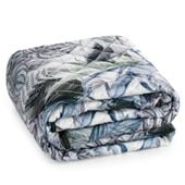 Narzuta 220X240 cm DAVOS2 zielono‑srebrna mikrofibra liście