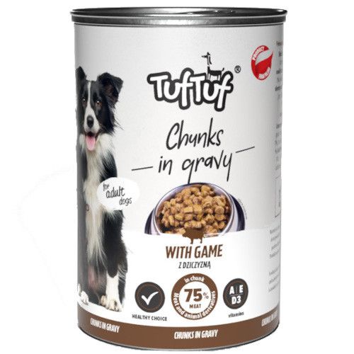 MOKRA KARMA DLA PSA 75% MIĘSA MIX 24x415g. 9,96 kg KAWAŁKI TUF TUF na Arena.pl