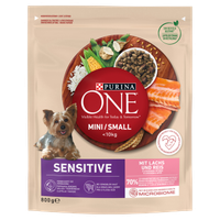 PURINA ONE Mini Delicate Łosoś, ryż - sucha karma dla psa - 800 g