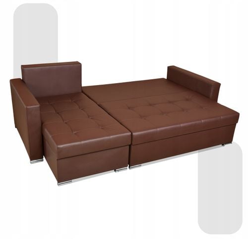 Narożnik rozkładany z funkcją spania ekoskóra Varius rogówka Family Meble na Arena.pl