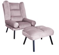 FOTEL TOKIO ROZKŁADANY Z PODNÓŻKIEM N. CZARNA MG55