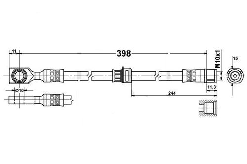 Opel Zafira A Tył Tarcze Zestaw Przewodów Hamulcowych Elastycznych Gumowych na Arena.pl