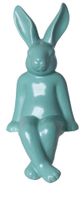 Królik ceramiczny siedzący matowy zielony duży