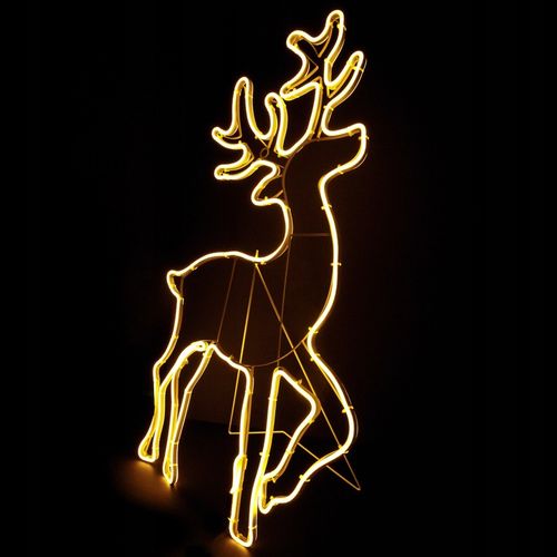 Lampki Zewnętrzne Świąteczne Renifer Dekoracja Ozdoba LED Neon Biały IP44 na Arena.pl