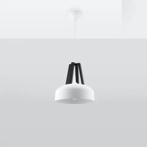 Lampa wisząca CASCO biała/czarna na Arena.pl