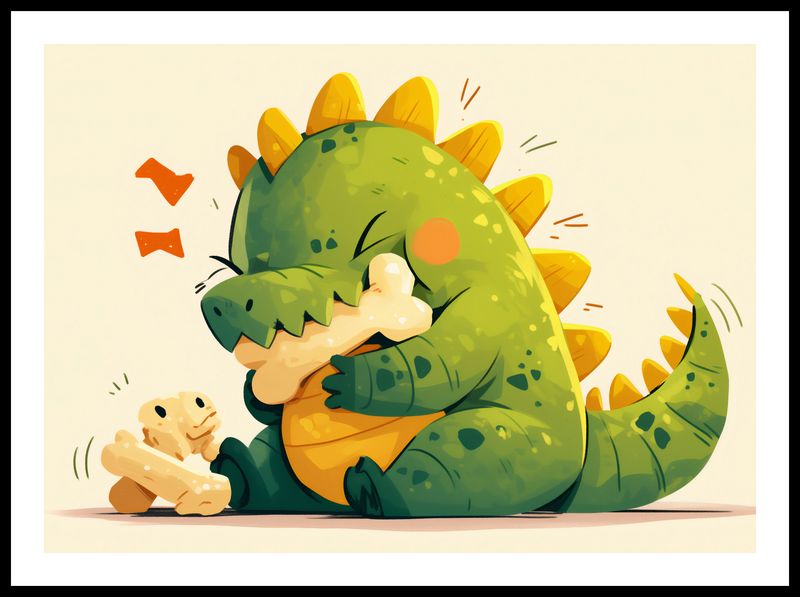 Plakat 70x50cm Uroczy Dinozaur zdjęcie 3
