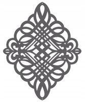 Z18b Zawieszka AŻUR ozdoba dekoracja ornament WYCIANY LASEROWO szary 16x20